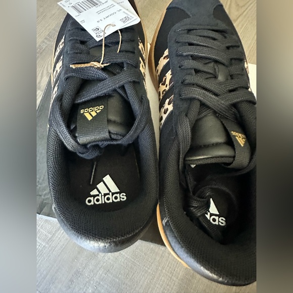 Adidas Black and Leopard Print Shoes with Tan Soles NWT - Picture 5 of 7